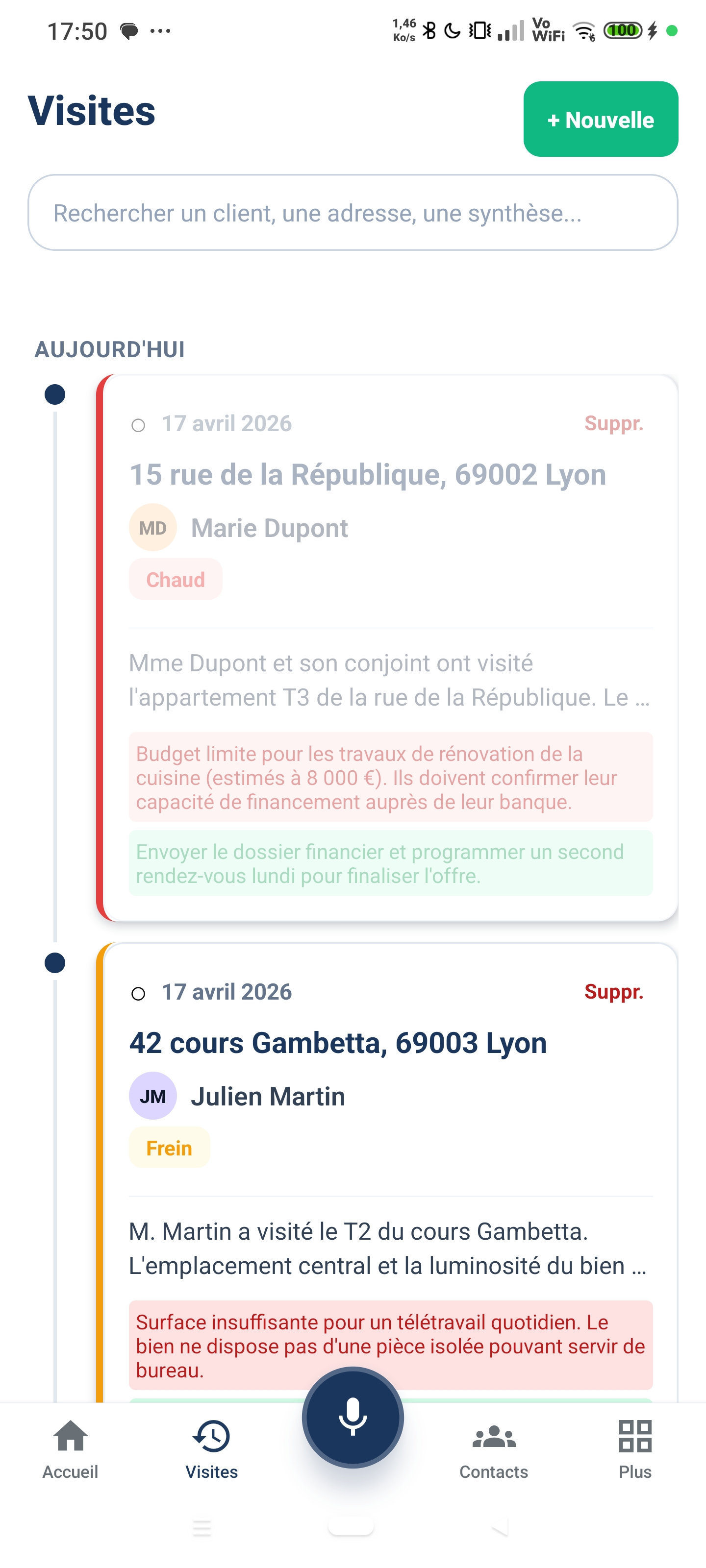 ViziNote — Suivi client et historique